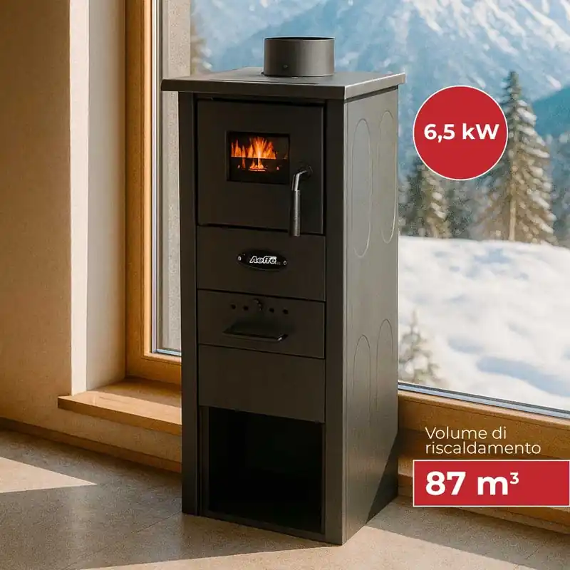 Veilige Betaling Stufa a Legna Termo Klasik S Cervino 6,5 kW