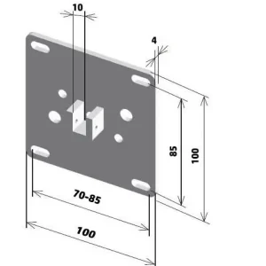 Supporto con sella 10 mm per motori tapparelle Koopje