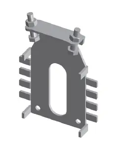 Tijdelijk Beschikbaar Supporto per fianchi mini in alluminio - 250 mm
