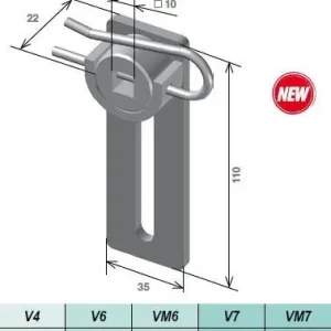 Supporto verticale asolato con sblocco Beste Prijs