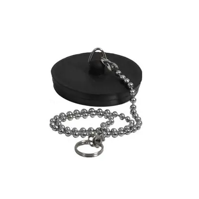 TAPPO GOMMA CON CATENA ED ANELLO. Misura Diam. 40 mm Uitverkoop