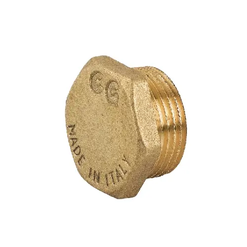 Lage Kosten TAPPO MASCHIO CON ESAGONO IN OTTONE GIALLO. Misura 3/4"