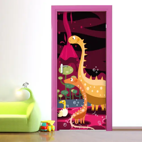 Tijdelijk Beschikbaar Porta Dinosauri 2 - 60 cm / 200 cm