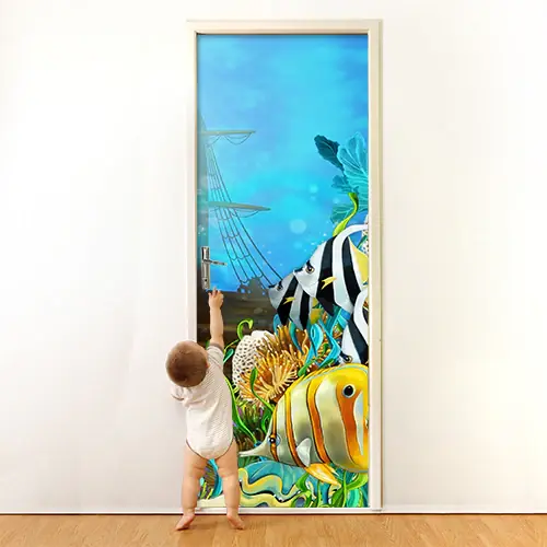 Porta Fondale dei Caraibi - 60 cm / 200 cm Seizoensaanbieding