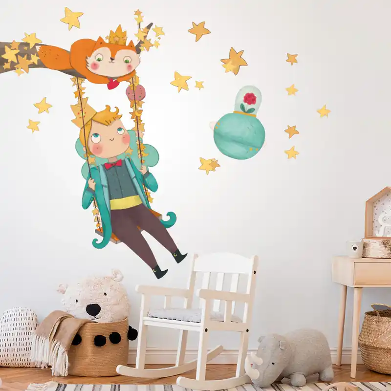 Direct Verzonden Il Piccolo Principe in altalena - 120x30 cm