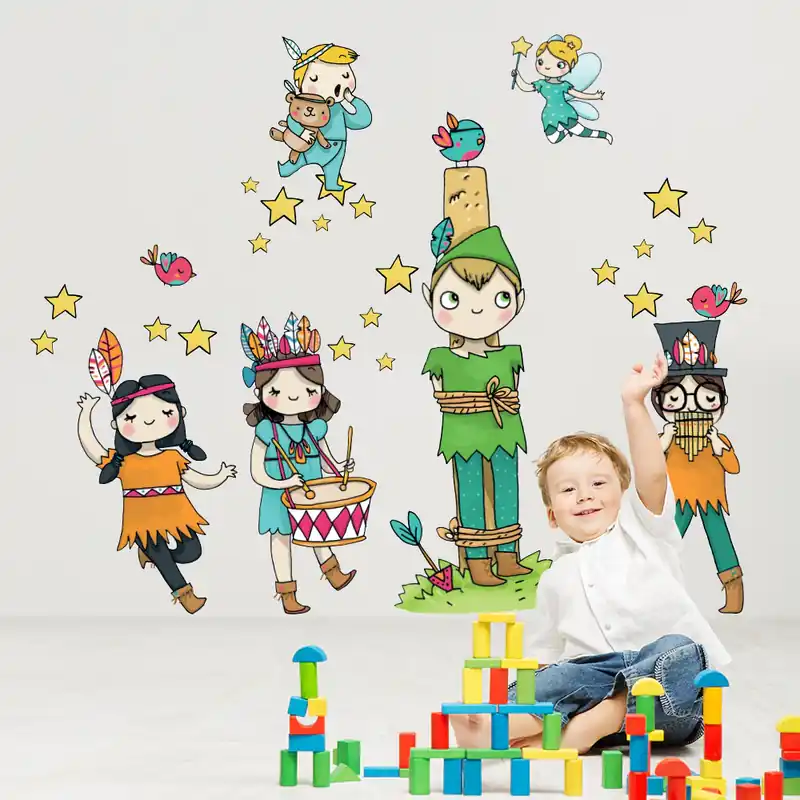 Snelle Levering Peter Pan con indiani - 120x30 cm (2 pz)