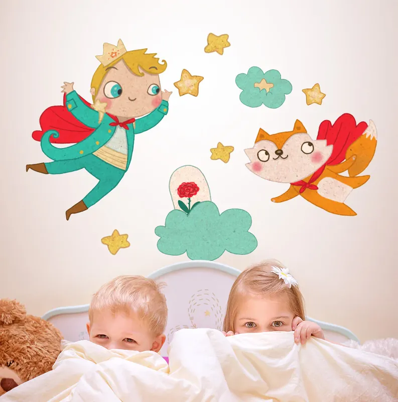 Seizoensaanbieding Il Piccolo Principe tra le nuvole - 120x30 cm