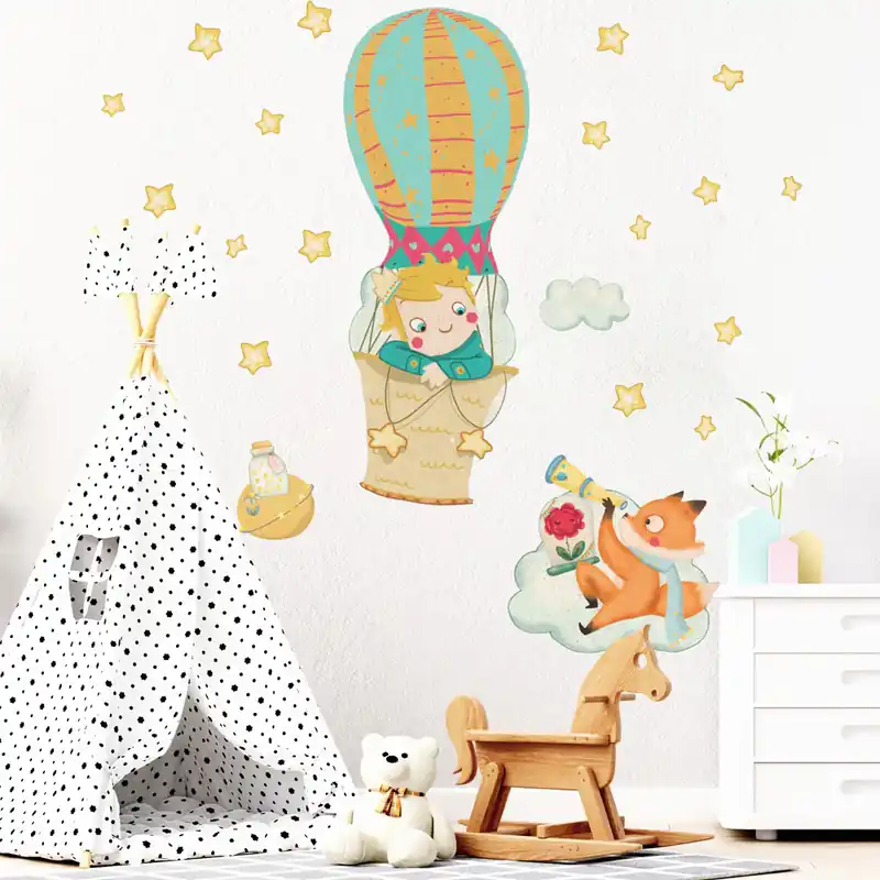 Piccolo Principe in mongolfiera - 100x30 cm Premium