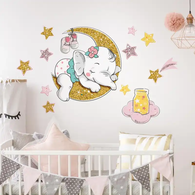Elefantino sogni d‘oro rosa - 40x30 cm (2 pz) Nu Kopen
