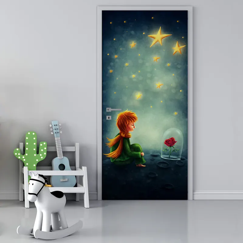 Porta Piccolo principe sulla luna - 60 cm / 200 cm Aanbieding