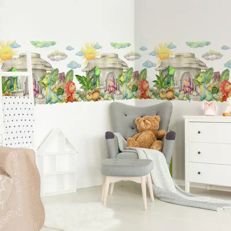 Fascia Piccoli dinosauri crescono - 120x30 cm Gecertificeerd