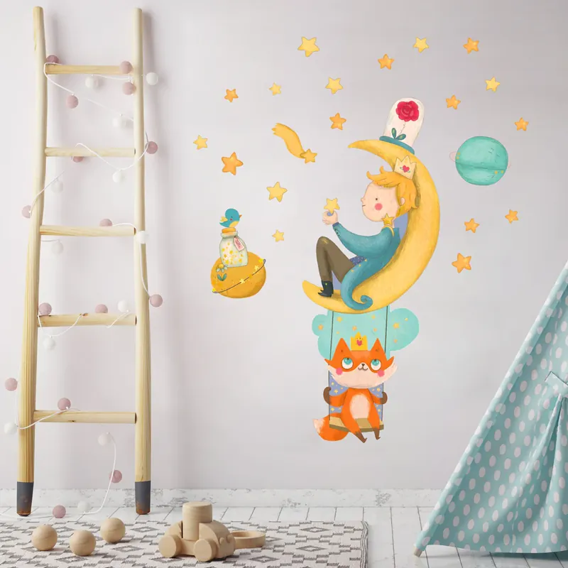 Speciale Aanbieding Piccolo Principe Sulla Luna - 100x30 cm