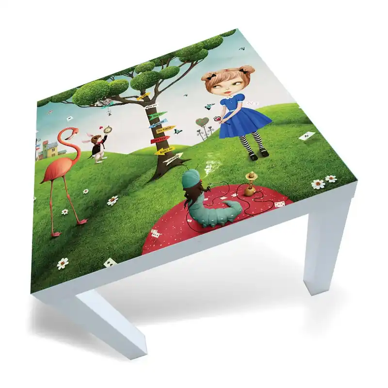 Adesivo per tavolini Alice‘s journey Nieuw