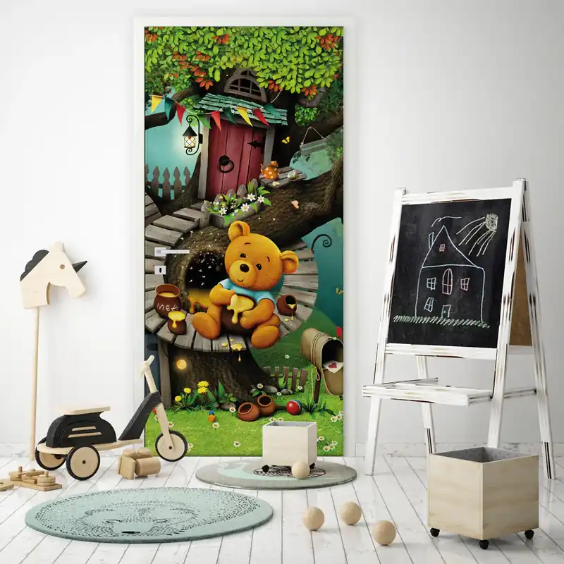 Porta Winnie the Pooh - 60 cm / 200 cm Dagaanbieding