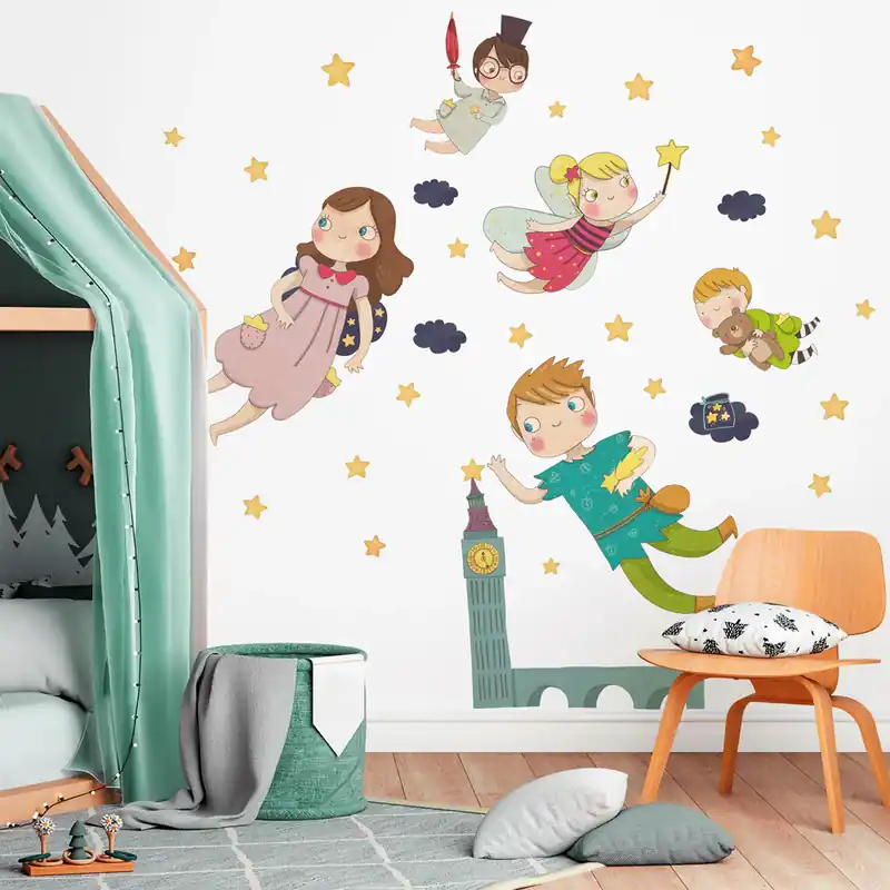 Tijdelijk Beschikbaar Peter pan sorvola Londra - 120x30 cm