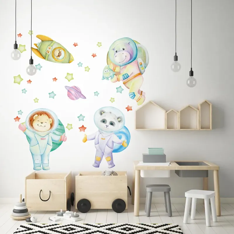 Animaletti astronauti - 120x30 cm Rechtstreeks Van De Fabrikant