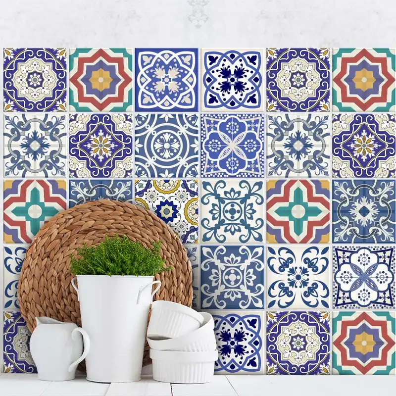 Bestseller Fantasia barocca Adesivi per piastrelle - 24 piastrelle 10x10 cm