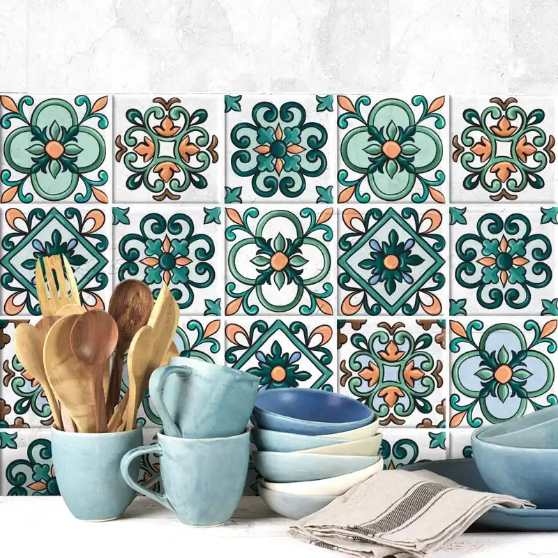 Laatste Kans Fantasia vintage Adesivi per piastrelle - 24 piastrelle 10x10 cm