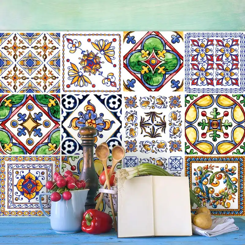 Ceramiche di Castelli Adesivi per piastrelle - 24 piastrelle 10x10 cm Gecertificeerd