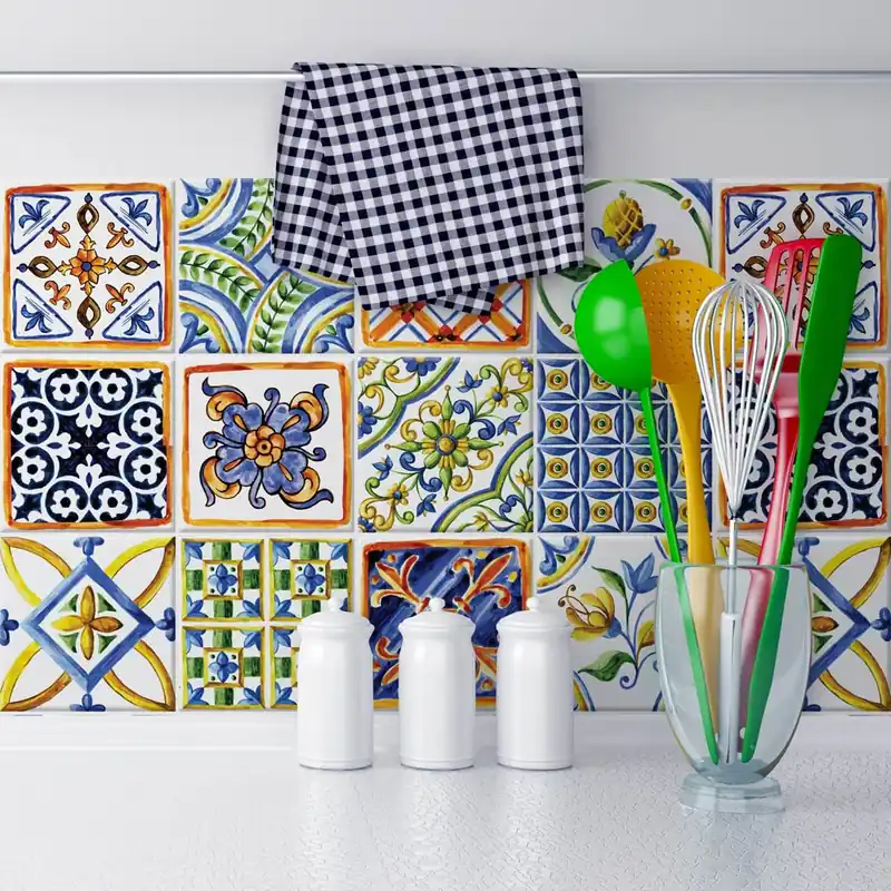 Ceramiche di Faenza Adesivi per piastrelle - 24 piastrelle 10x10 cm Finale Uitverkoop