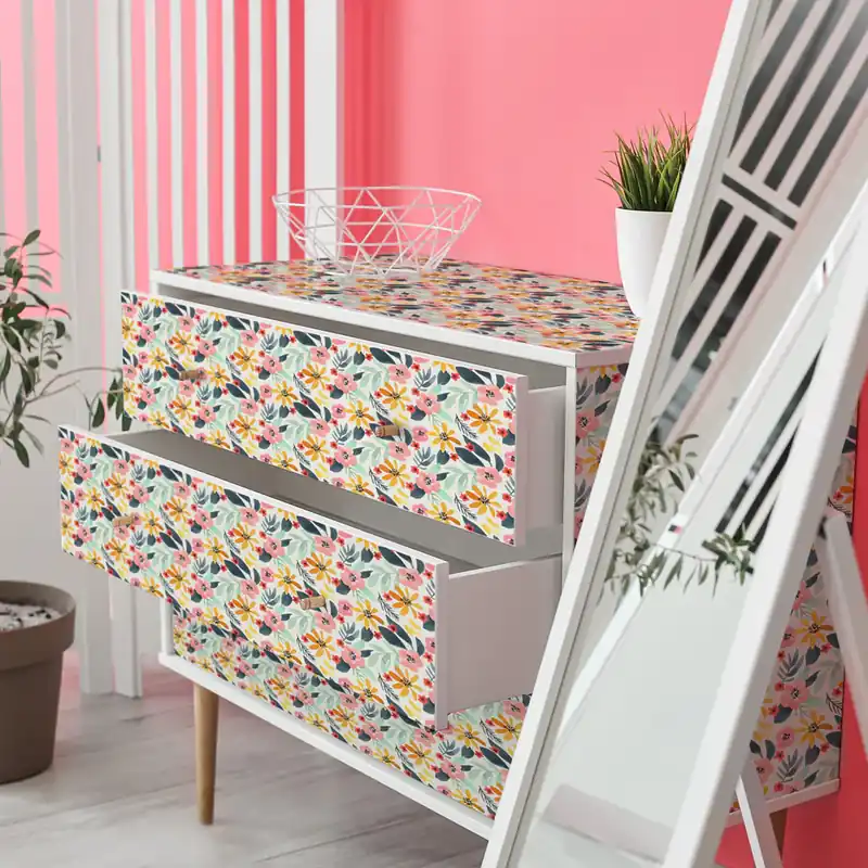 Pellicola adesiva Floreale - 40x200 cm Beperkte Voorraad