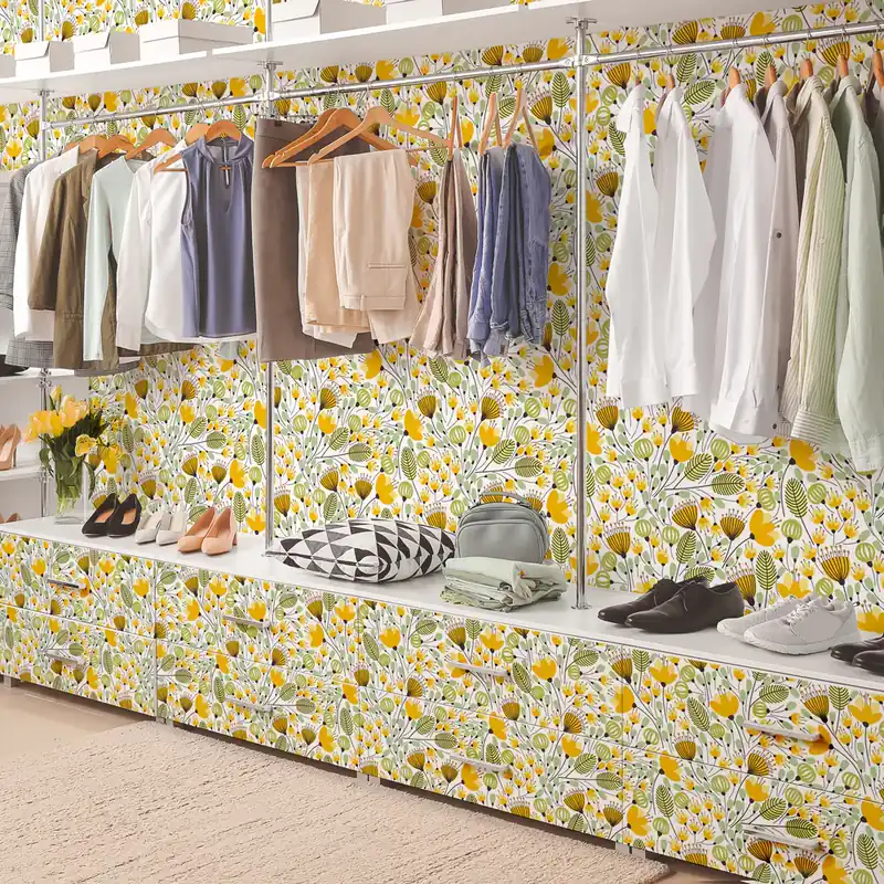 Pellicola adesiva Fiori - 40x200 cm Superprijs