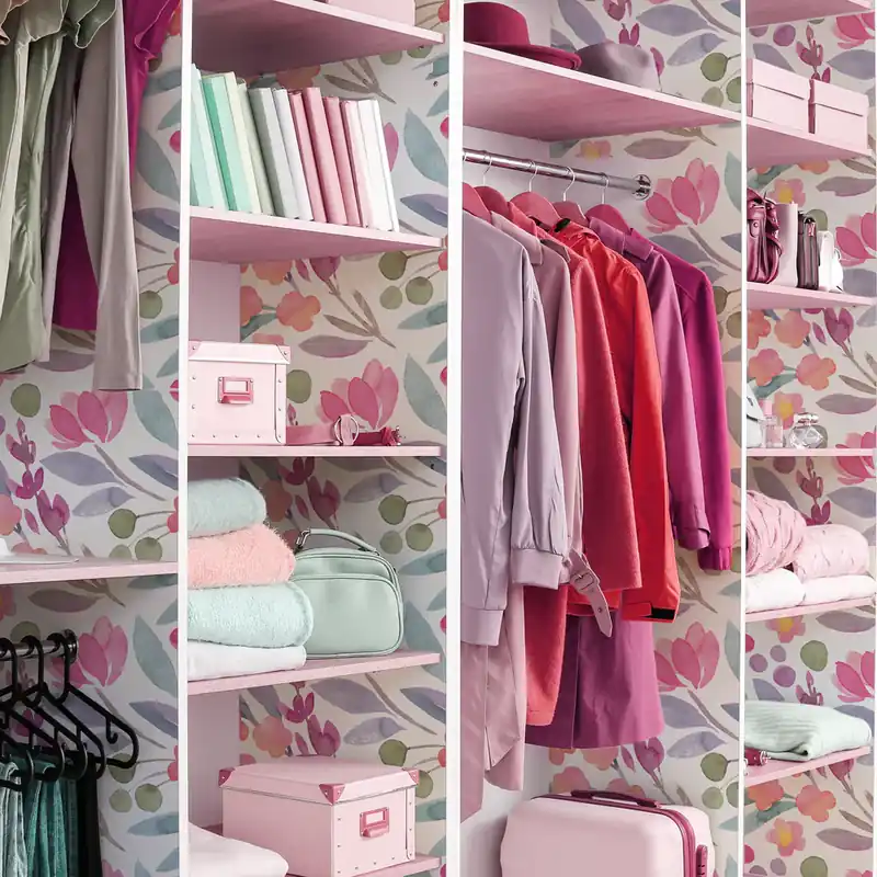 Pellicola adesiva Tropical pink - 40x200 cm Laatste Versie