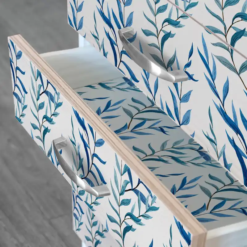 Pellicola adesiva Blue flowers - 40x200 cm Premium