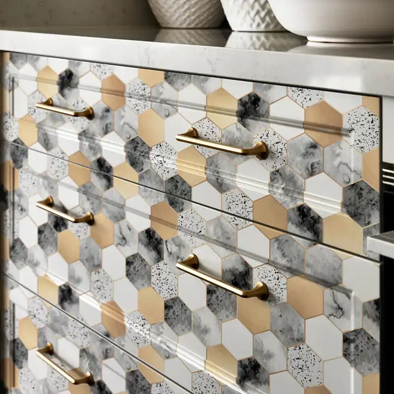 Favoriet Pellicola adesiva Elegant mosaic - 40x200 cm