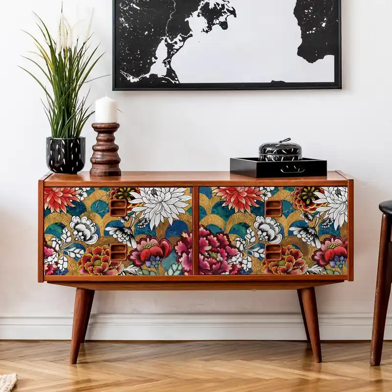 Pellicola adesiva Vintage floral - 40x200 cm Beste Prijs