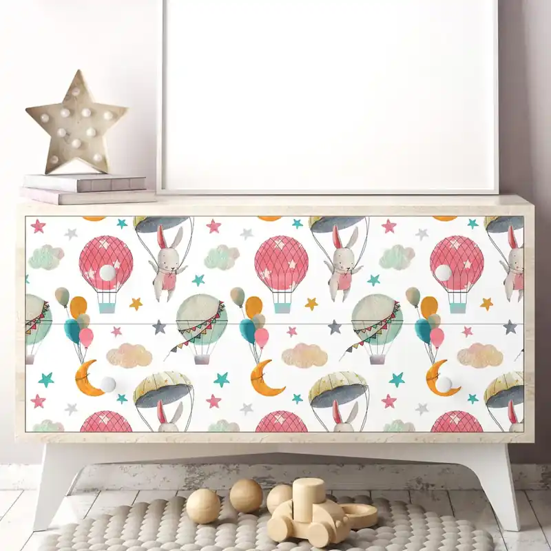 Pellicola adesiva bunnies in flight - 40x200 cm Beste Prijs