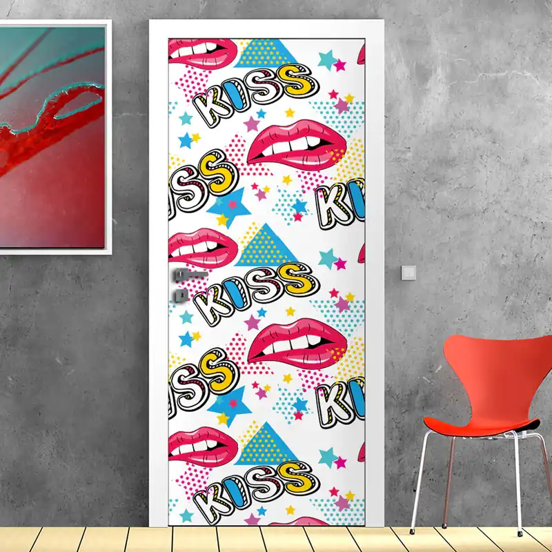 Pellicola adesiva Kiss-Kiss - 40x200 cm Finale Uitverkoop
