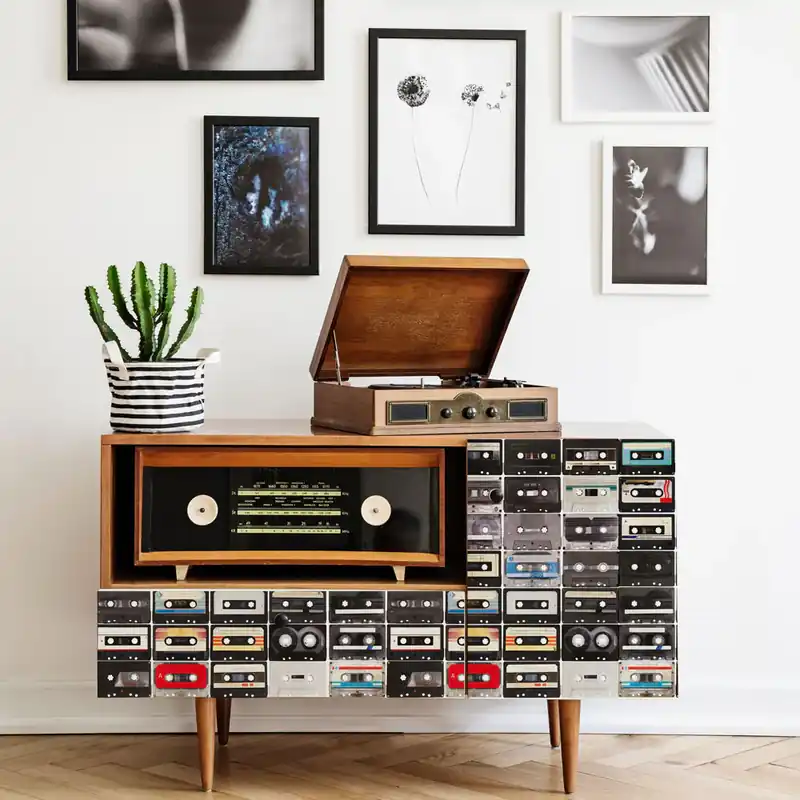Pellicola adesiva Musicassette - 40x200 cm Nieuw
