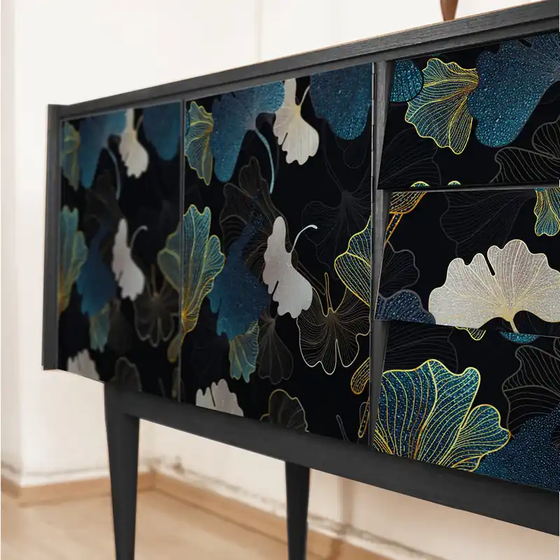 Uitverkoop Pellicola adesiva Line flowers - 40x200 cm