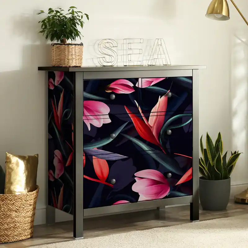 Bestel Nu Pellicola adesiva Tropical black - 40x200 cm