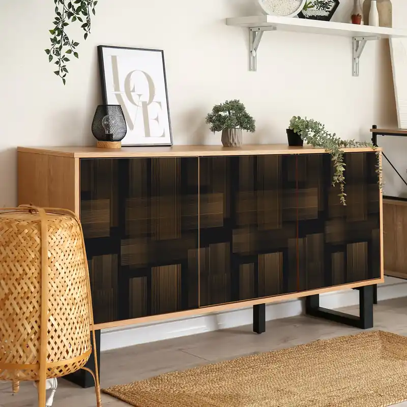 Weekendaanbieding Pellicola adesiva effetto black and yellow - 40x200 cm
