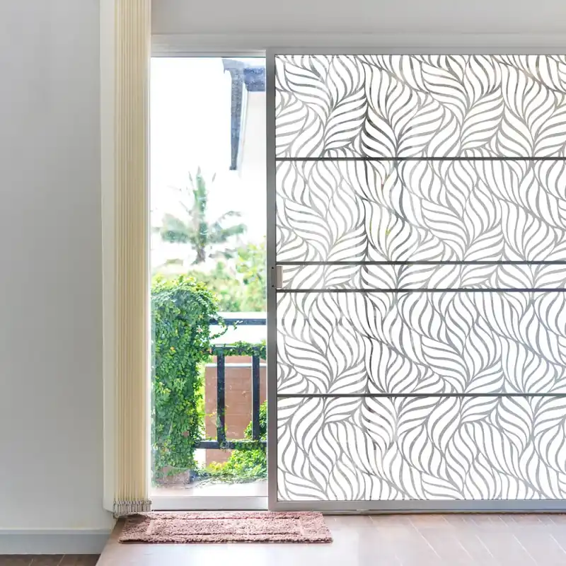 Snelle Levering Pellicola adesiva per vetro Foglie - 60x100 cm