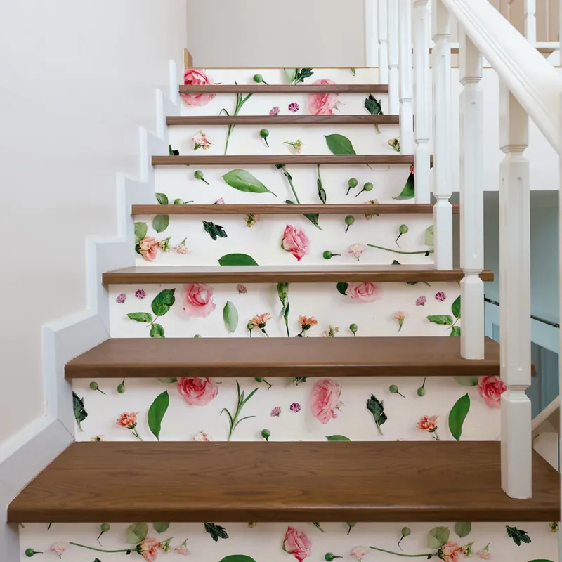 Aanbieding Pellicola adesiva Fondale fiorito - 40x200 cm