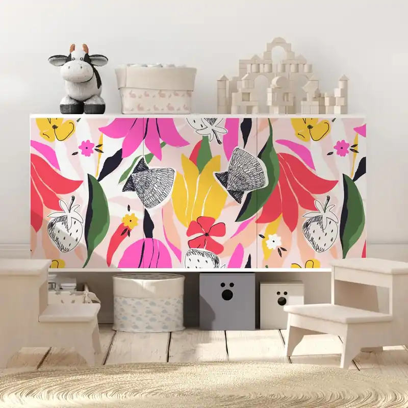 Pellicola adesiva Giungla esotica multicolor - 40x200 cm Actieprijs