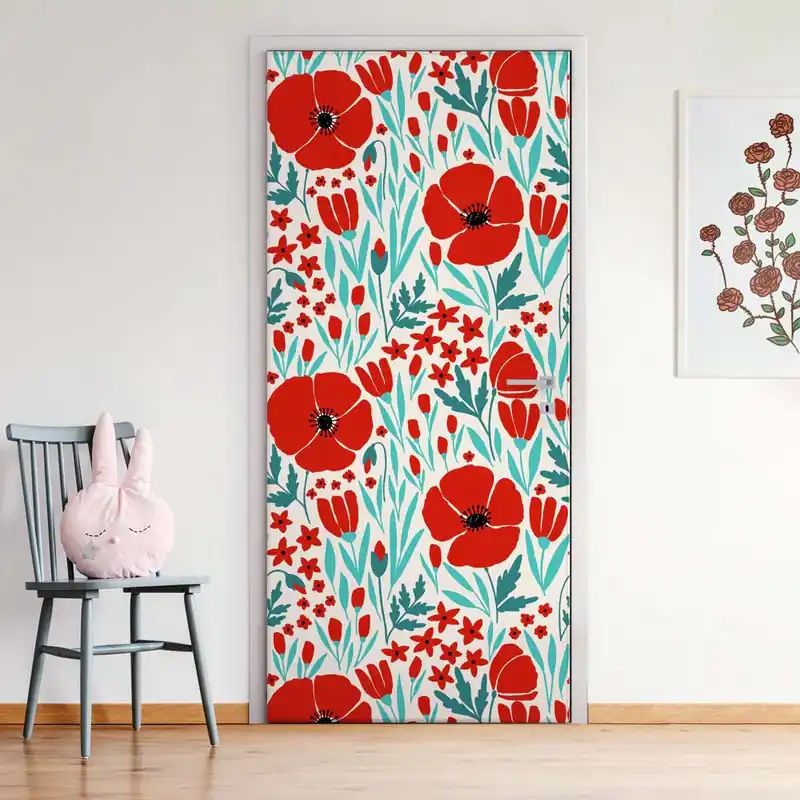 Rechtstreeks Van De Fabrikant Pellicola adesiva Papaveri - 40x200 cm
