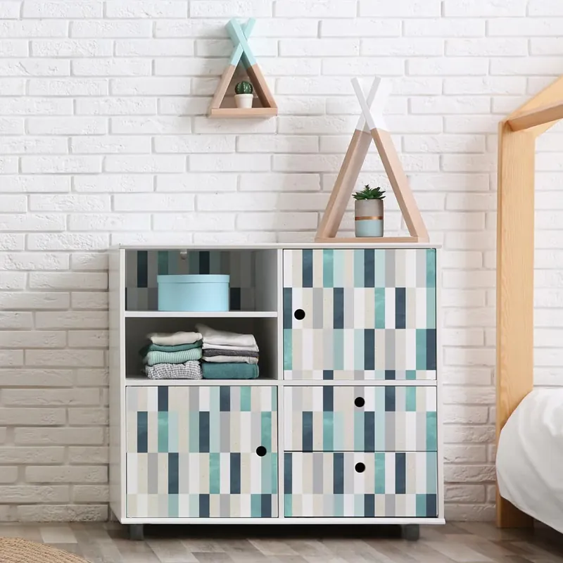 Pellicola adesiva Tessere azzurre - 40x200 cm Aanbieding