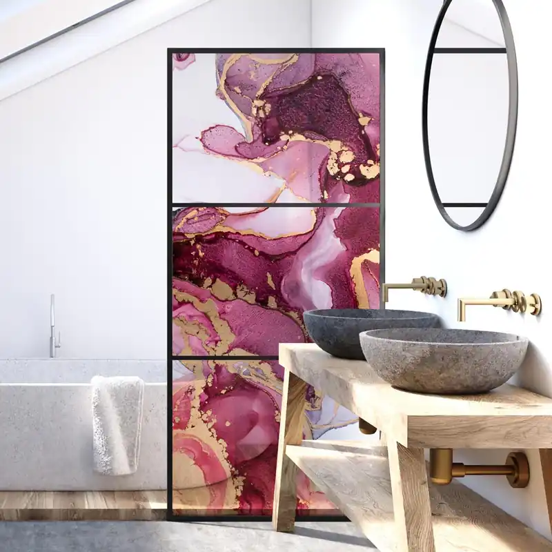 Pellicola adesiva per vetro Marmo fuxia - 60x100 cm Lage Kosten