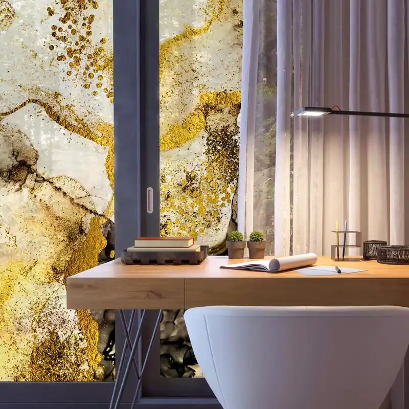 Pellicola adesiva per vetro Marmo oro - 60x100 cm Nu Kopen