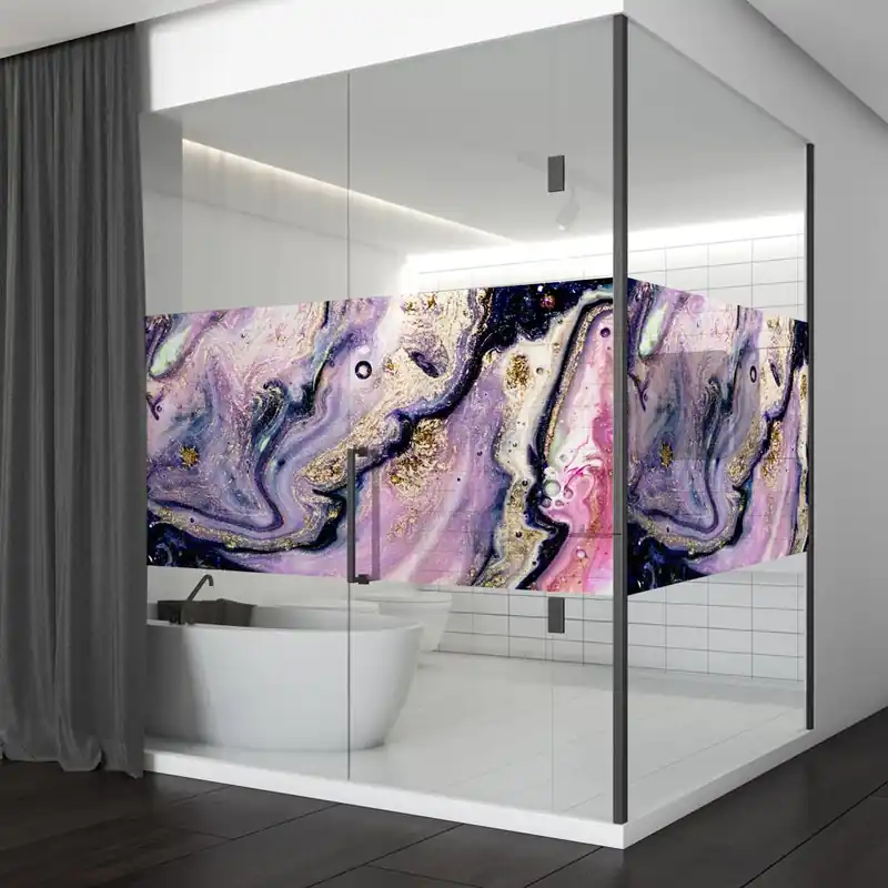 Pellicola adesiva per vetro Marmo viola - 60x100 cm Express Levering