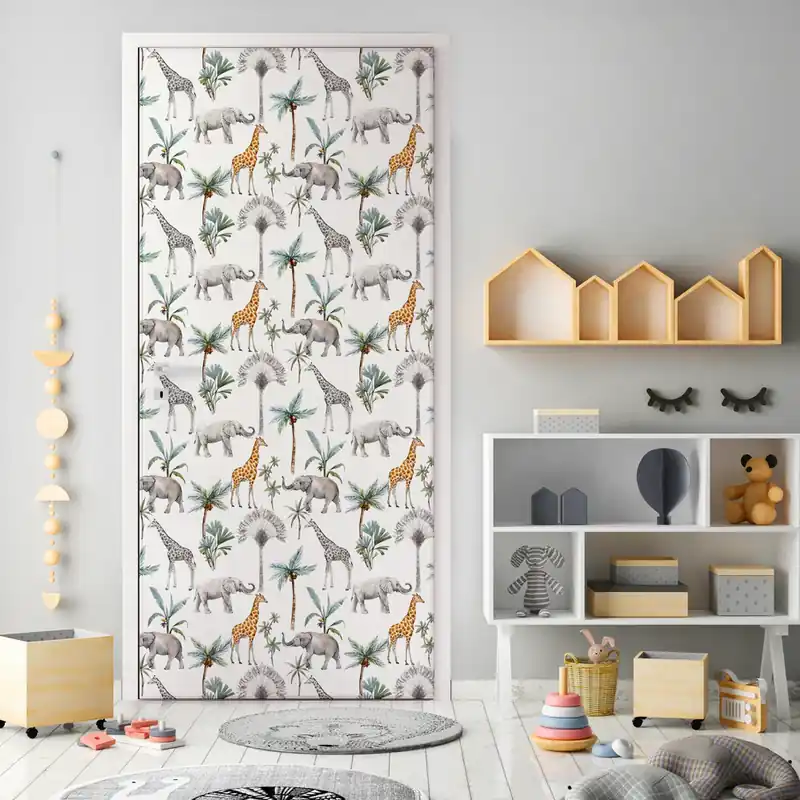 Voordeelprijs Pellicola adesiva Amici della giungla - 40x200 cm