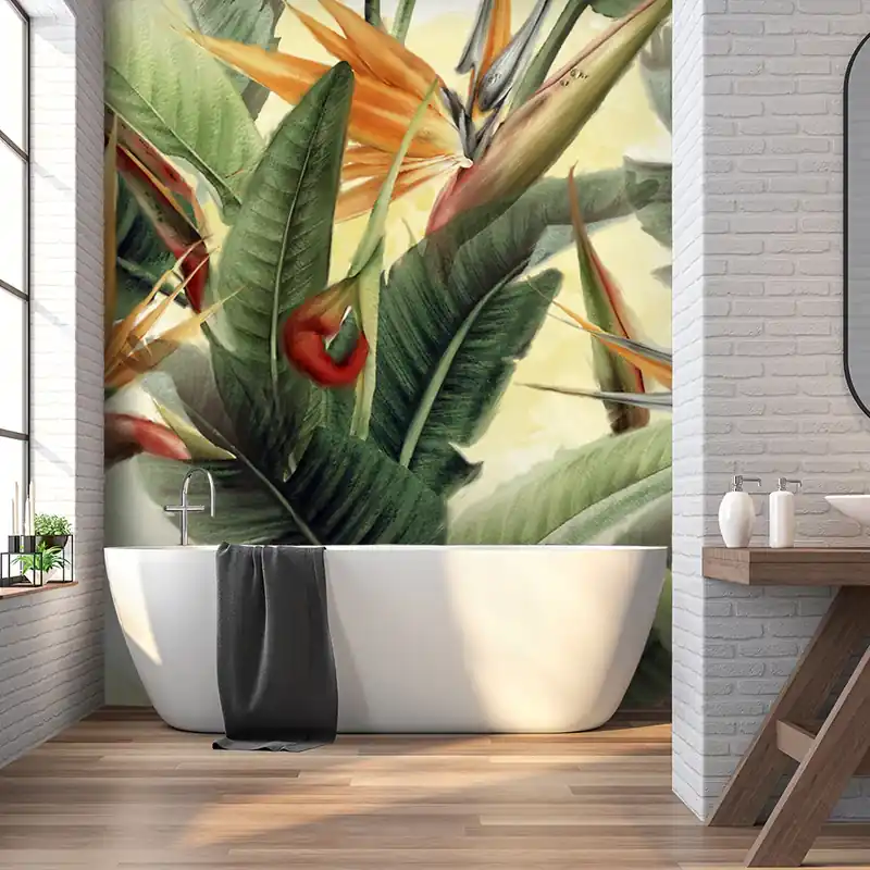 Carta da parati in Fibra di Vetro Tropical spring - 100% Fibra di vetro / 95x300 cm Snelle Levering