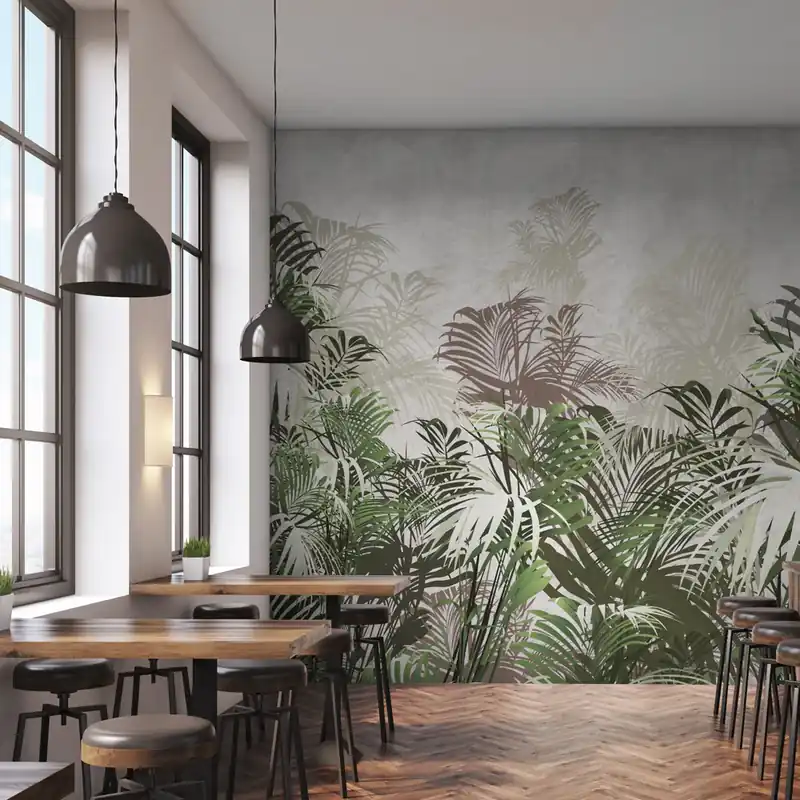 Carta da parati in Fibra di Vetro Foresta tropicale - 100% Fibra di vetro / 95x300 cm Express Levering