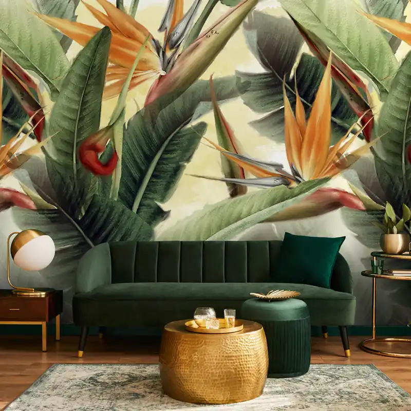 Nu Kopen Carta da parati Tropical spring - TNT Effetto Muro / 100x300 cm