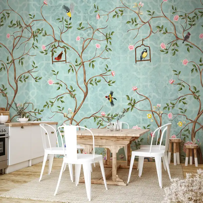 Carta da parati Shabby Spring - TNT Effetto Muro / 100x300 cm Lage Kosten
