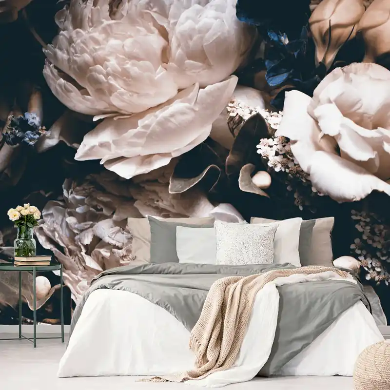 Carta da parati Bouquet di peonie - TNT Effetto Muro / 100x300 cm Favoriet